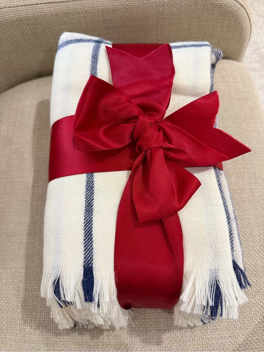 Alpaca wool throws set of 2 navy windowpane NWOT